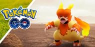 Official artwork for Pokemon GO depicting Magmar (Image via Niantic)